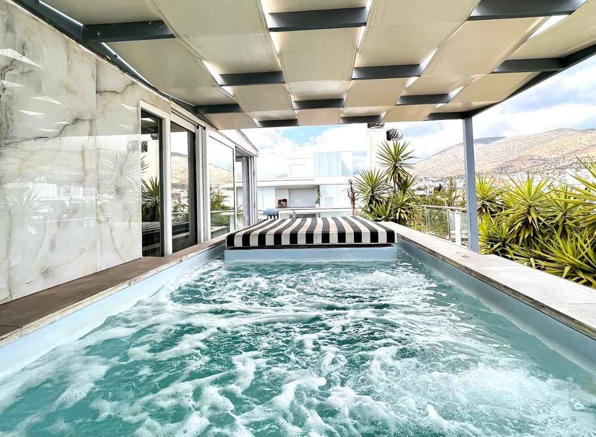 Citycenter Penthouse Mini Private Pool With Hydromassage And Great Town View Атина Екстериор снимка
